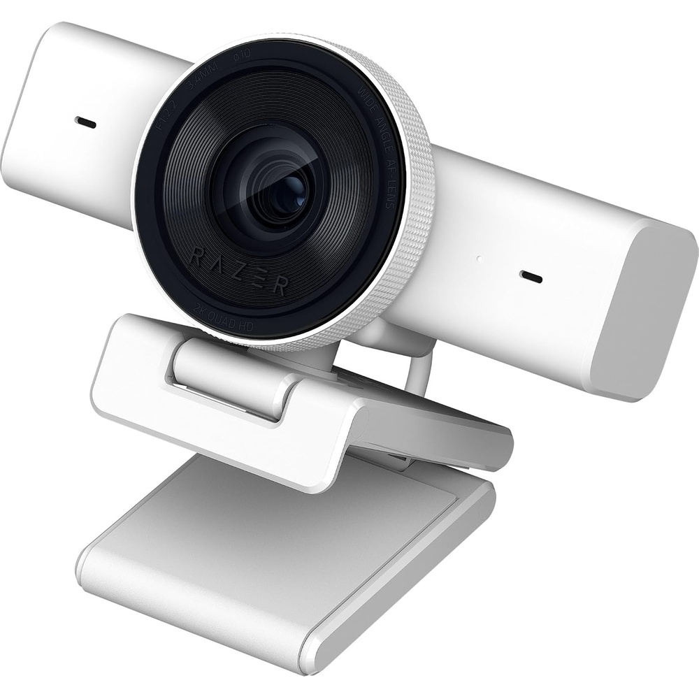 image:imageRazer Kiyo V2 X Streaming Webcam 1440p 60 FPS  Auto Focus  Builtin Microphone  Wide Angle Lense  Integrated Privacy Shutter  Works with OBS Xsplit Streamlabs Discord Zoom Teams  PinkWhite