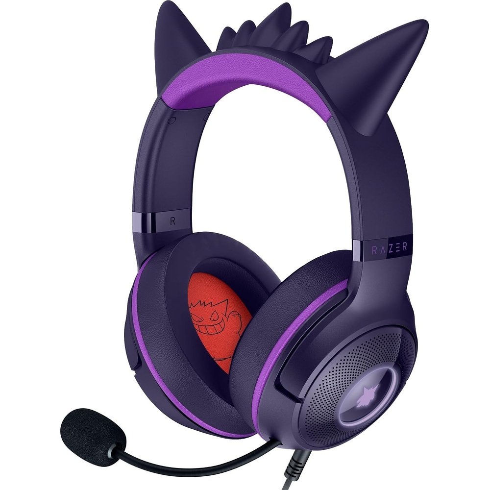 image:imageRazer Kraken Kitty V2 USB Wired Headset Chroma RGB Kitty Ears  Stream Reactive Lighting  HyperClear Cardioid Mic  40 mm Drivers  71 Surround Sound  Comfortable Ear Cushions  BlackPokemon Gengar Edition