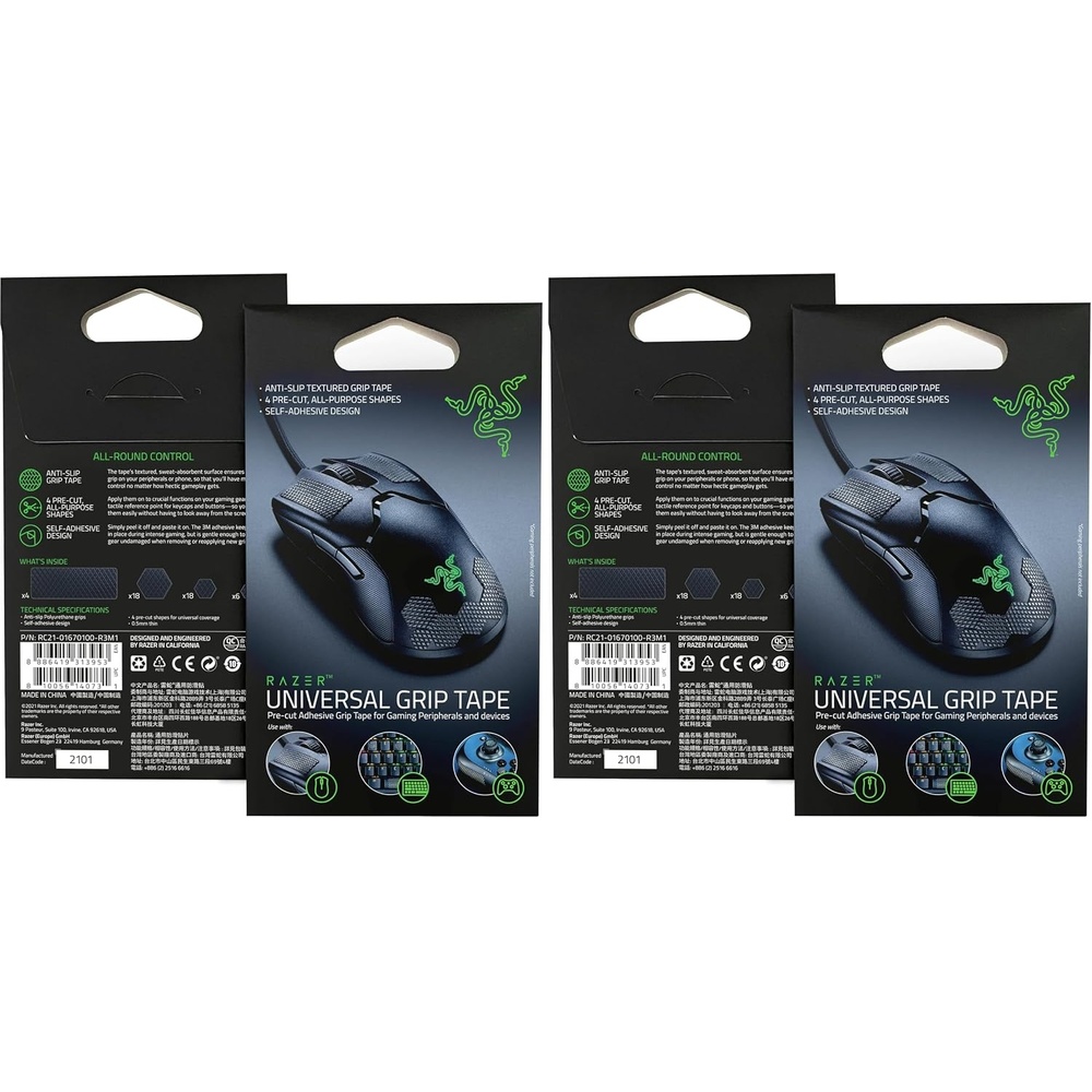 image:imageRazer Mouse Grip Tape DeathAdder V2 Mini AntiSlip Grip Tape  SelfAdhesive Design  PreCut80 mm x 05 mm  Pack of 2