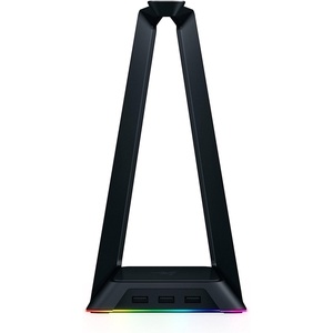 Razer Base Station V2 Chroma Headphone Headset Stand Holder, Black | Chroma RGB Lighting, Taller Stand & Anti-slip Ledge, USB Charging Ports, Anti-Slip Rubber Base, 3.5mm Port + Built-in DAC(Classic Black)