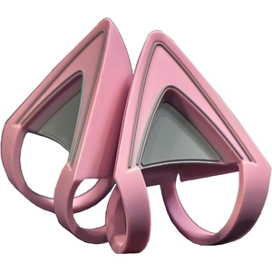 Razer Kitty Ears for Kraken Headsets: Compatible with Kraken 2019, Kraken TE Headsets – Adjustable Strraps – Water Resistant Construction – Green(Quartz Pink)