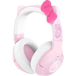 Razer Kraken Kitty V2 BT Wireless RGB Headset, Pink | Chroma RGB Kitty Ears & Earcups, Bluetooth 5.2, 40 mm Drivers, Noise-cancelling Mics, Lightweight, USB-C, 40 Hr Battery(Hello Kitty & Friends Edition)