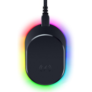 Razer Mouse Dock Pro with Wireless Charging Puck: Magnetic Wireless Charging – Integrated HyperPolling 8K Hz Transceiver – Anti-Slip Base – Chroma RGB Lighting – Classic Black