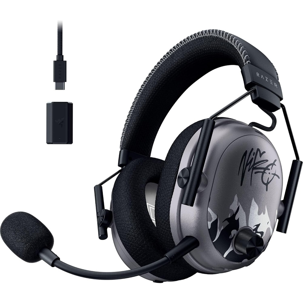image:imageRazer BlackShark V3 Pro Wireless ANC Xbox Gaming Headset 2XKO Edition  Full Band Mic 50mm Drivers 24 GHz Bluetooth USB 35mm Works with PC Mac PS5 Nintendo Switch 70 Hr BatteryNiko Edition