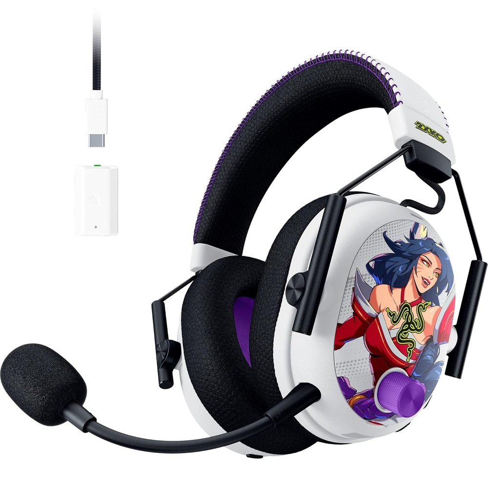 image:imageRazer BlackShark V3 Pro Wireless ANC Xbox Gaming Headset 2XKO Edition  Full Band Mic 50mm Drivers 24 GHz Bluetooth USB 35mm Works with PC Mac PS5 Nintendo Switch 70 Hr Battery2XKO Edition