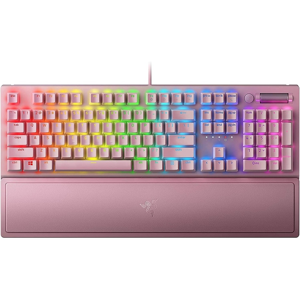 image:imageRazer BlackWidow V3 Mechanical Gaming Keyboard Green Mechanical Quartz  Tactile amp Clicky Chroma RGB Lighting Compact Form Factor Programmable Macro FunctionalityQuartz Pink