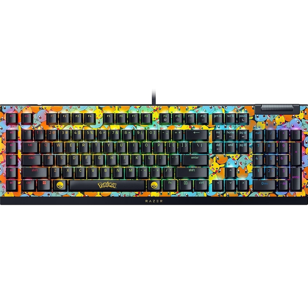 image:imageRazer BlackWidow V4 X Mechanical Gaming Keyboard Fortnite Edition  Yellow Switches Linear amp Silent 6 Macro Keys Chroma RGB Doubleshot ABS Keycaps Sound Dampening amp StabilizersPokmon Edition