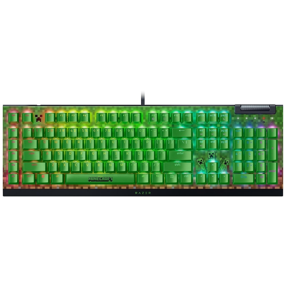 image:imageRazer BlackWidow V4 X Mechanical Gaming Keyboard Fortnite Edition  Yellow Switches Linear amp Silent 6 Macro Keys Chroma RGB Doubleshot ABS Keycaps Sound Dampening amp StabilizersMinecraft Edition
