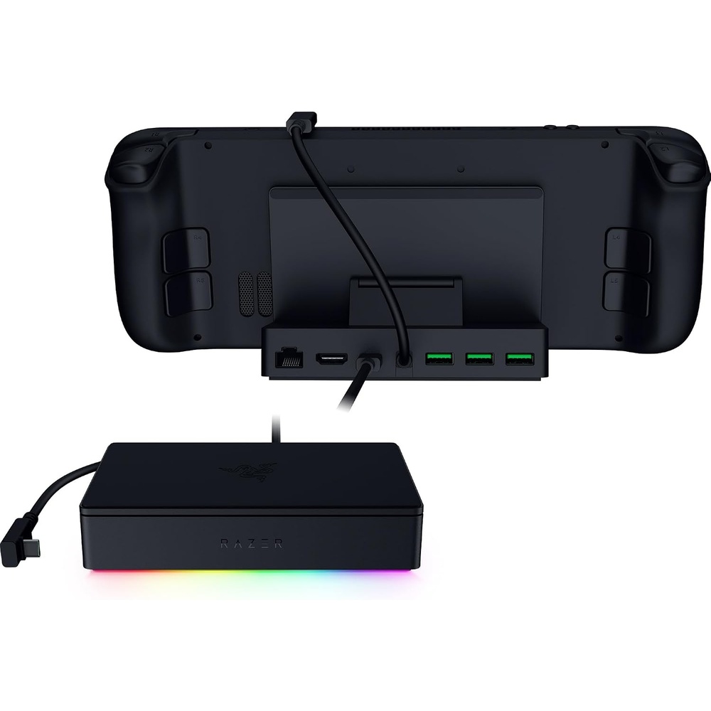 image:imageRazer Handheld Dock Chroma Charging Hub amp Expand Connectivity 100W  For Mobile Gaming amp Tablets Compatible with iPhone 16 Steam Deck ROG Ally Switch amp More USBC USBA 3 HDMI GbE
