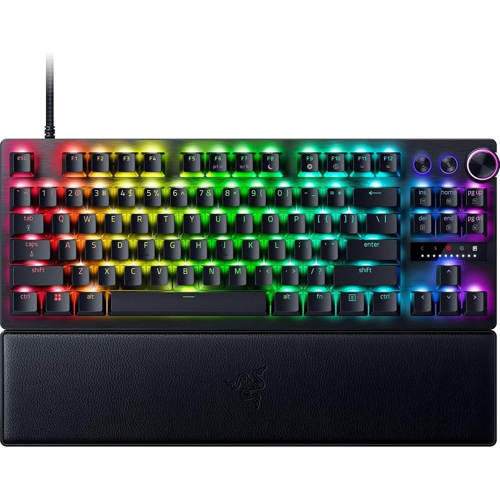 image:imageRazer Huntsman V3 Pro TKL Esports Gaming Keyboard Counter Strike 2 Edition  Analog Optical Switches Gen 2 Razer Snap Tap Rapid Trigger Adjustable Actuation Media Keys amp Dial PBT KeycapsBlack