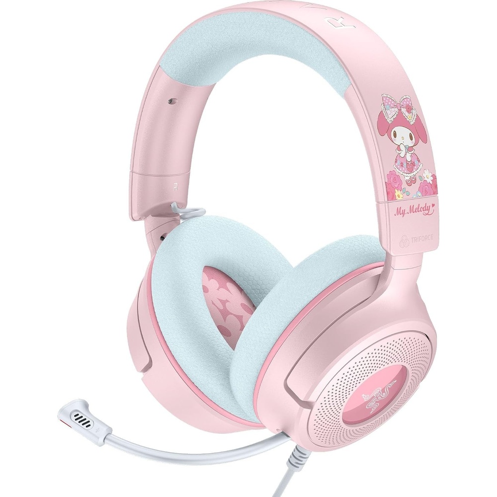 image:imageRazer Kraken V4 X Wired USBC amp Type A Gaming Headset My Melody Edition  Cardioid Mic Memory Foam Cushions Chroma RGB Lighting For PC Mac PS5 Nintendo Switch 2