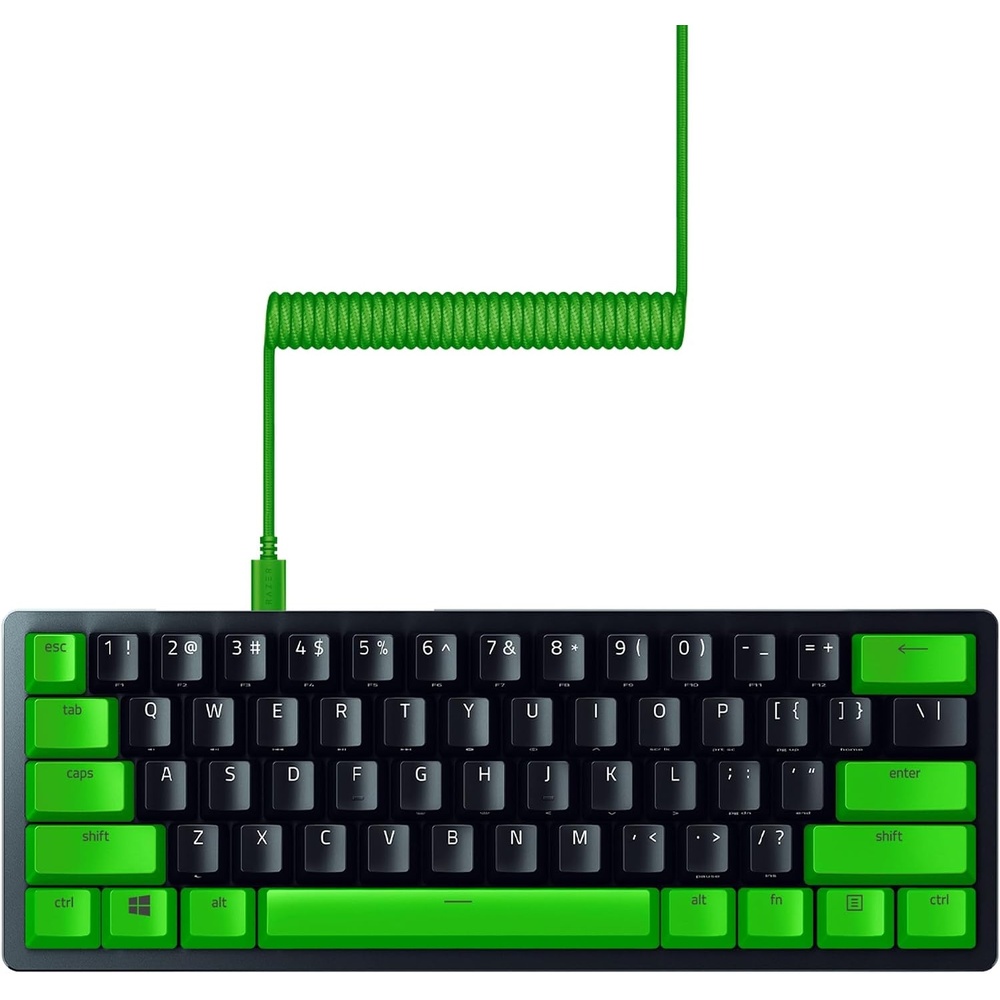 image:imageRazer PBT Keycap  Coiled Cable Upgrade Set Durable Doubleshot PBT  Universal Compatibility  Keycap Removal Tool amp Stabilizers  Tactically Coiled amp Designed  Braided Fiber Cable  Quartz PinkRazer Green