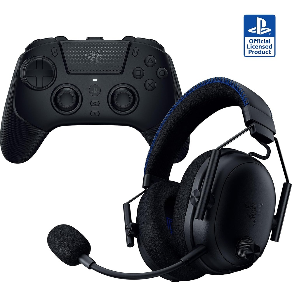 image:imageRazer PlayStation Bundle Raiju V3 Pro Wireless Controller for PS5  BlackShark V3 Pro Wireless ANC Gaming Headset for PS5 Officially Licensed for PlayStation  Black