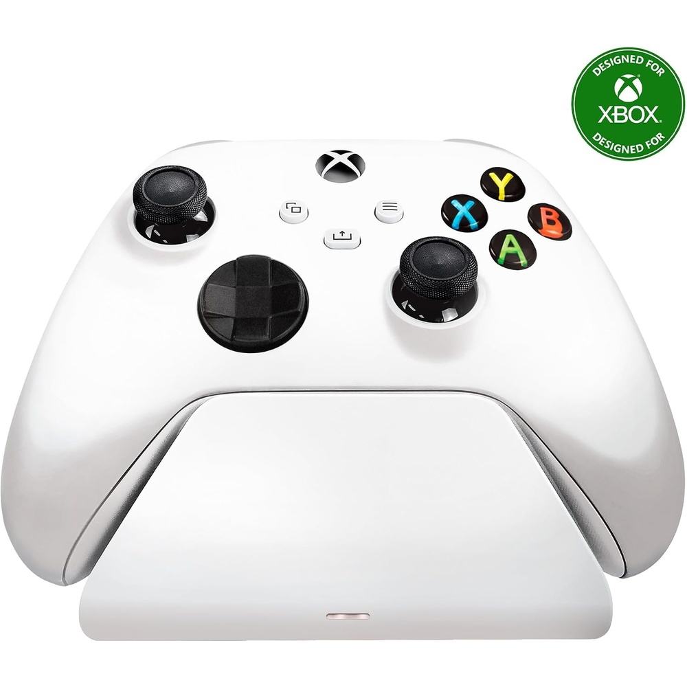 image:imageRazer Universal Quick Charging Stand for Xbox Series XS Magnetic Secure Charging  Matches Forza Horizon 5 Limited Edition Xbox Wireless Controller  USB Powered  Controller Sold SeparatelyRobot White