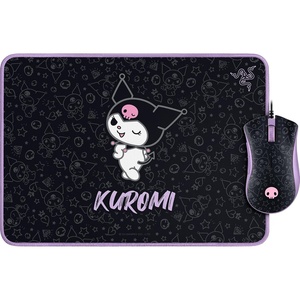 Razer DeathAdder Essential Gaming Mouse & Goliathus Soft Mouse Mat Bundle | Kuromi Edition, 6400 Mouse DPI, Mechanical Mouse Switches, Slick Mouse Mat Weave for Speed, Complete Kuromi Design