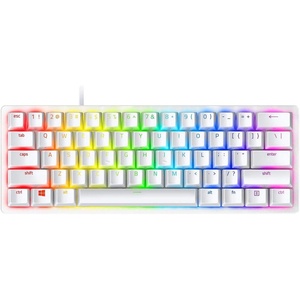 Razer Huntsman Mini 60% Gaming Keyboard: Fast Keyboard Switches – Clicky Optical Switches – Chroma RGB Lighting – PBT Keycaps – Onboard Memory – Snap Tap – White(Mercury White)