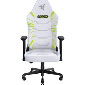 Razer Iskur V2 X Ergonomic Gaming Chair, 2XKO Edition | Built-In Lumbar Support, Wide Seat, High Density Foam Cushions, Adjustable 152 Degree Recline, 2D Armrests, Plush Fabric(White)