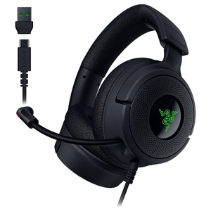 Razer Kraken V4 X Wired USB-C & Type A Gaming Headset, Minecraft Edition | Cardioid Mic, Memory Foam Cushions, Chroma RGB Lighting, For PC, Mac, PS5, Nintendo Switch 2(Black)