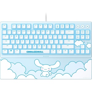 Razer Ornata V3 TKL Gaming Keyboard, Low-Profile Keys, Cinnamoroll Edition | Mecha-Membrane Switches, UV-Coated Keycaps, Backlit Media Keys, 8-Zone RGB Lighting, Magnetic Wrist Wrest
