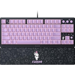 Razer Ornata V3 TKL Gaming Keyboard, Low-Profile Keys, Kuromi Edition | Mecha-Membrane Switches, UV-Coated Keycaps, Backlit Media Keys, 8-Zone RGB Lighting, Magnetic Wrist Wrest