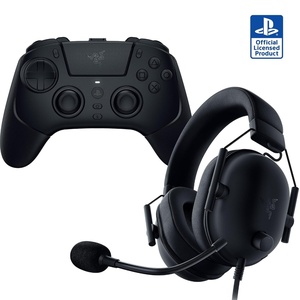 Razer PlayStation Bundle: Raiju V3 Pro Wireless Controller for PS5 + BlackShark V2 X Gaming Headset for PS5: Officially Licensed for PlayStation – Black