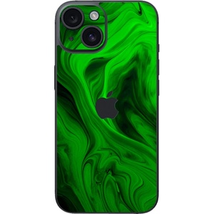 Razer Skin: iPhone 15 – Full Wrap – Premium 3M Cast Vinyl – Scratch Protection – Unique Designs & Finishes – Easy Application – Pearlescent Steel(Acid Sludge)
