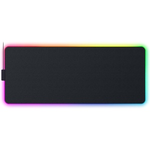 Razer Strider Hybrid Mouse Mat with a Soft Base & Smooth Glide, Black, L | Firm Gliding Surface, Anti-Slip Base, Rollable & Portable, Anti-Fraying Stitched Edges, Water-Resistant, Large(Chroma)