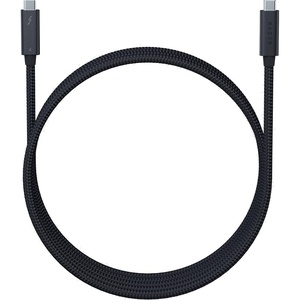 Razer Thunderbolt 4 Cable (0.8m / 2.5ft), USB-C to USB-C, White | Intel Certified, Up to 40 Gbs Per Second, Up to 8K Resolutions, Up to 100W PD, Compatible with Windows PC, Mac, TB3, USB 4(Black)