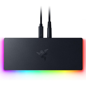 Razer Thunderbolt 5 Dock Chroma, 11 Ports + M.2 SSD Slot, Black | 120Gbps Transfer Speeds, 3x 4K Displays at 144 Hz on Thunderbolt 5/4 Laptops, 140W PD Charging, Active Cooling, TB Share(Black)