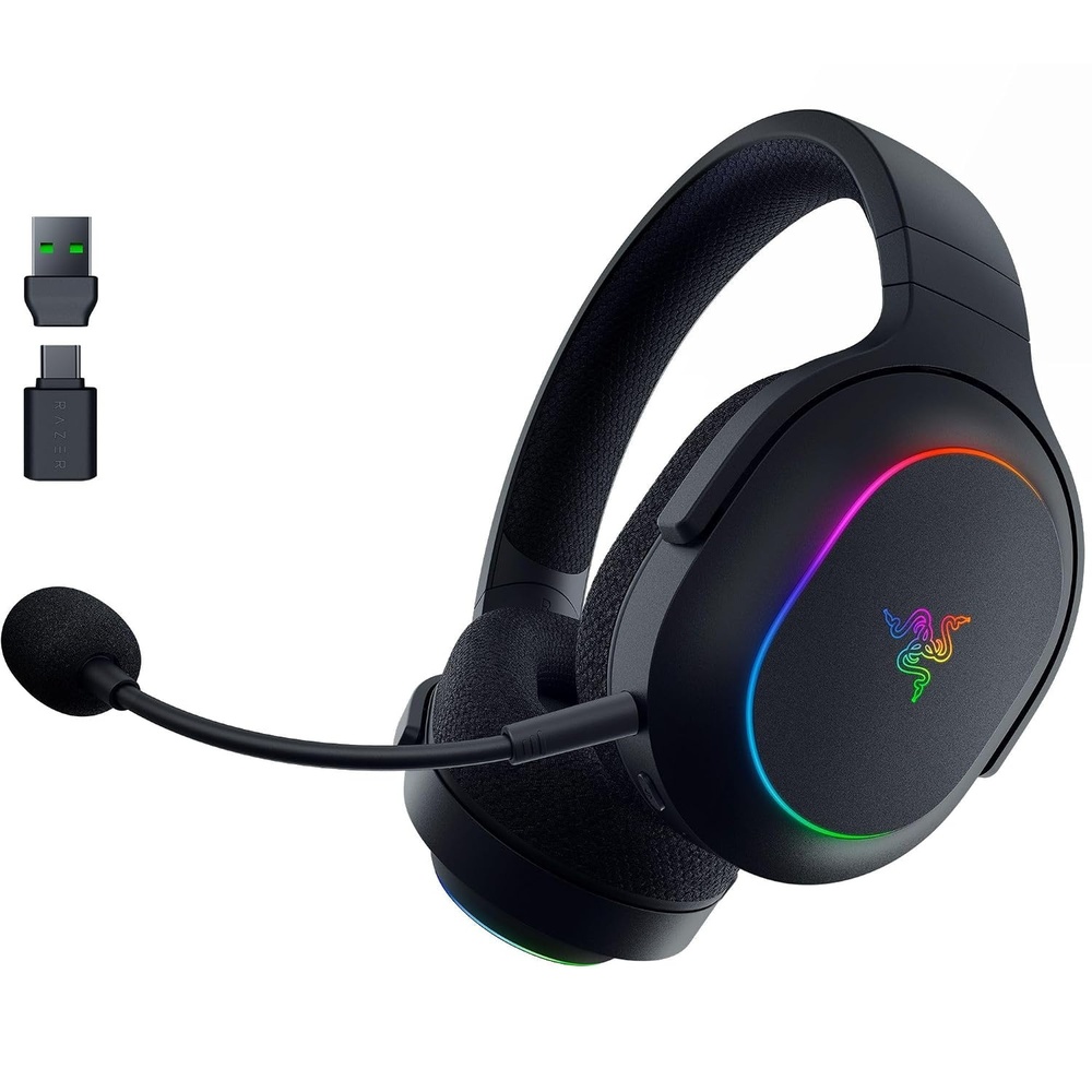 image:imageRazer Barracuda X Chroma Wireless Gaming Headset Phantom Green  24GHz Wireless amp Bluetooth Lightweight RGB 40mm Drivers Cardioid Mic 70 Hr BatteryBlack