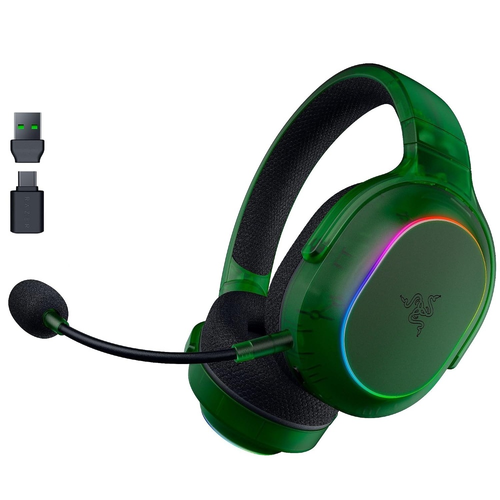 image:imageRazer Barracuda X Chroma Wireless Gaming Headset Phantom Green  24GHz Wireless amp Bluetooth Lightweight RGB 40mm Drivers Cardioid Mic 70 Hr BatteryPhantom Green
