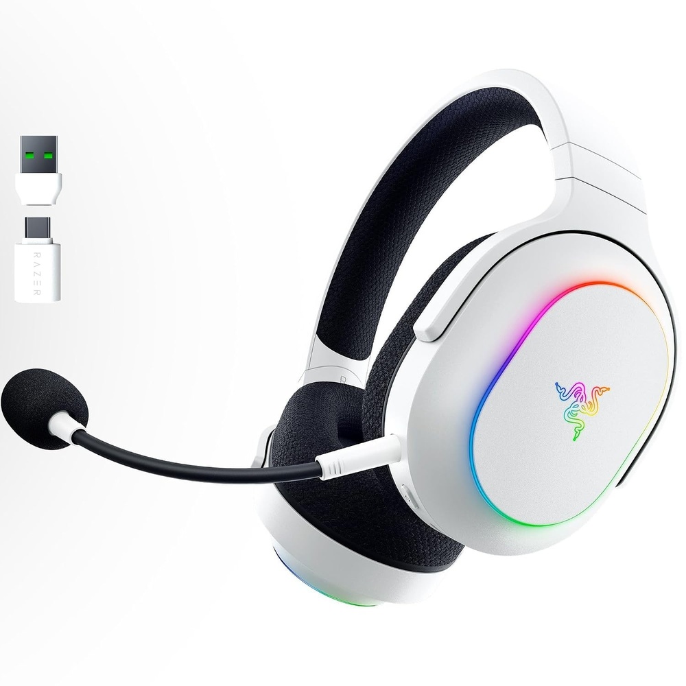 image:imageRazer Barracuda X Chroma Wireless Gaming Headset Phantom Green  24GHz Wireless amp Bluetooth Lightweight RGB 40mm Drivers Cardioid Mic 70 Hr BatteryWhite