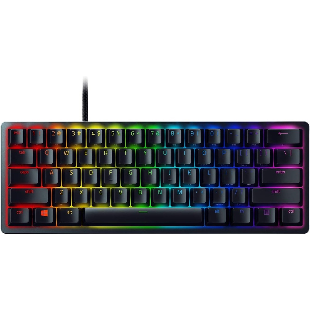 image:imageRazer Huntsman Mini 60 Gaming Keyboard Linear Optical Switches  Aluminum Top Frame  Chroma RGB Lighting  PBT Keycaps  Onboard Memory  Snap Tap  Black