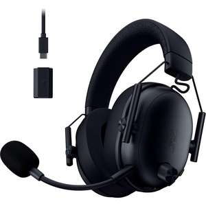 Razer BlackShark V3 Wireless PC Gaming Headset, 50mm Drivers, White | Super Wideband Mic, 2.4 GHz, Bluetooth, USB, Works with Mac, PS5, Nintendo Switch, Smartphone, 70 Hr Battery(Black)