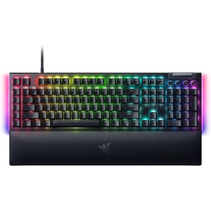 Razer BlackWidow V4 Mechanical Gaming Keyboard, Green Switches | Tactile & Clicky Switches, Chroma RGB, 6 Dedicated Macro Keys, Magnetic Wrist Rest, Doubleshot ABS Keycaps, Snap Tap(Green Switches – Tactile & Clicky)