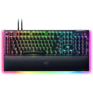 Razer BlackWidow V4 Pro Wired Mechanical Gaming Keyboard, Yellow Switches | Linear & Silent Switches, Doubleshot ABS Keycaps, Command Dial, 8 Dedicated Macro Keys, Chroma RGB, Snap Tap, Wrist Rest(BlackWidow V4 Pro)
