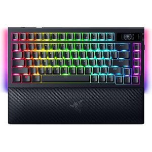 Razer BlackWidow V4 Pro Wired Mechanical Gaming Keyboard, Yellow Switches | Linear & Silent Switches, Doubleshot ABS Keycaps, Command Dial, 8 Dedicated Macro Keys, Chroma RGB, Snap Tap, Wrist Rest(BlackWidow V4 Pro 75%)