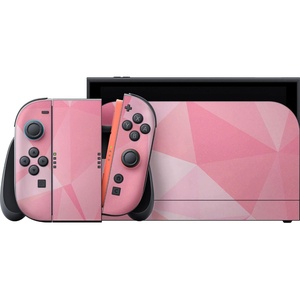 Razer Console Skin for Nintendo Switch 2: Complete Wrap – Premium 3M Cast Vinyl – Scratch Resistant – Unique Designs & Finishes – Easy Application – Carbon Fiber(Geometric Quartz Pink)