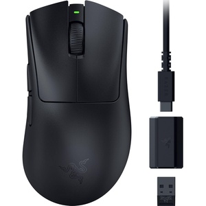 Razer DeathAdder V3 HyperSpeed Wireless Gaming Mouse: 55g Lightweight – USB C Charging – Up to 100 Hr Battery – Advanced 26K Optical Sensor – Gen-3 Optical Switches – 8 Programmable Controls – Black
