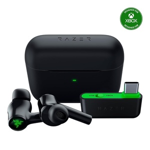 Razer Hammerhead HyperSpeed Wireless Multi-Platform Gaming Earbuds for Xbox Series X|S, Xbox One, PC, Mobile: ANC – Noise Cancelling Mic – Bluetooth 5.2 – RGB Chroma – 30 Hr Battery(Xbox)