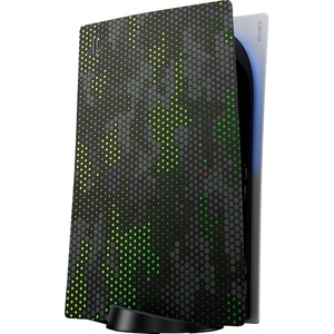 Razer Vinyl Console Skin: PlayStation 5 / PS5 (Disc) – Full Wrap – Premium 3M Cast Vinyl – Scratch Resistant – Unique Designs & Finishes – Easy Application – Carbon Fiber(Green Hex Camo)