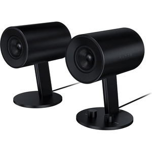 Razer Nommo Chroma: Custom Woven 3″ Glass Fiber Drivers – Rear-Facing Bass Ports – Bass Knob w/Automatic Gain Control Chroma Enabled – Full Range 2.0 PC Gaming Speakers, Black(Nommo)