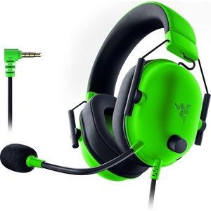 Razer BlackShark V2 X Gaming Headset: 7.1 Surround Sound – 50mm Drivers – Memory Foam Cushion – For PC, PS4, PS5, Switch – 3.5mm Audio Jack – Black | 7.1 Surround Sound, 50mm Drivers, Cardioid Mic, Lightweight, Memory Foam, Noise Isolating Earcups, for PC, PS4, PS5, Switch(Green)